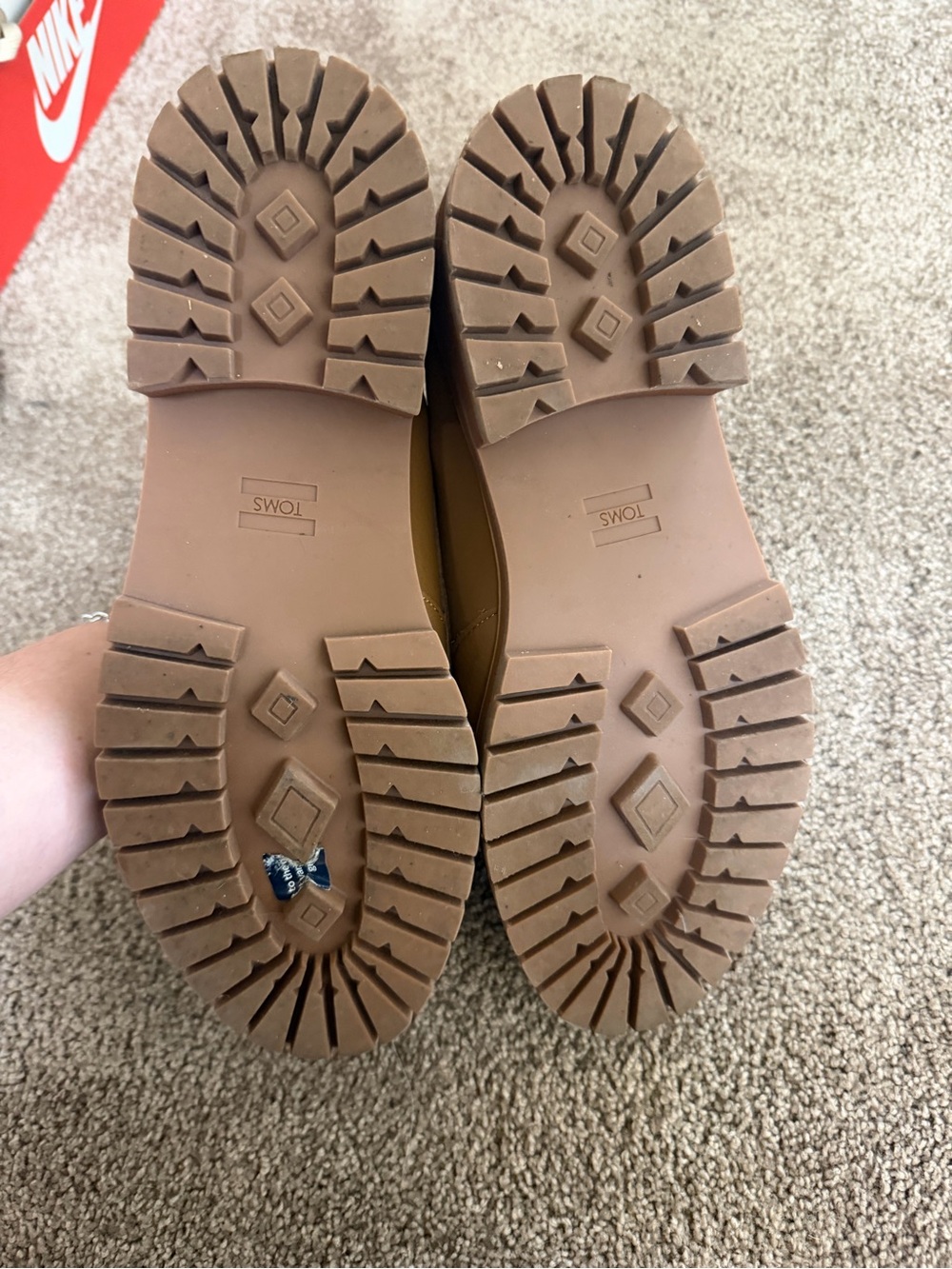 Toms Tan Leather Penny Loafers - Picture 2 of 4